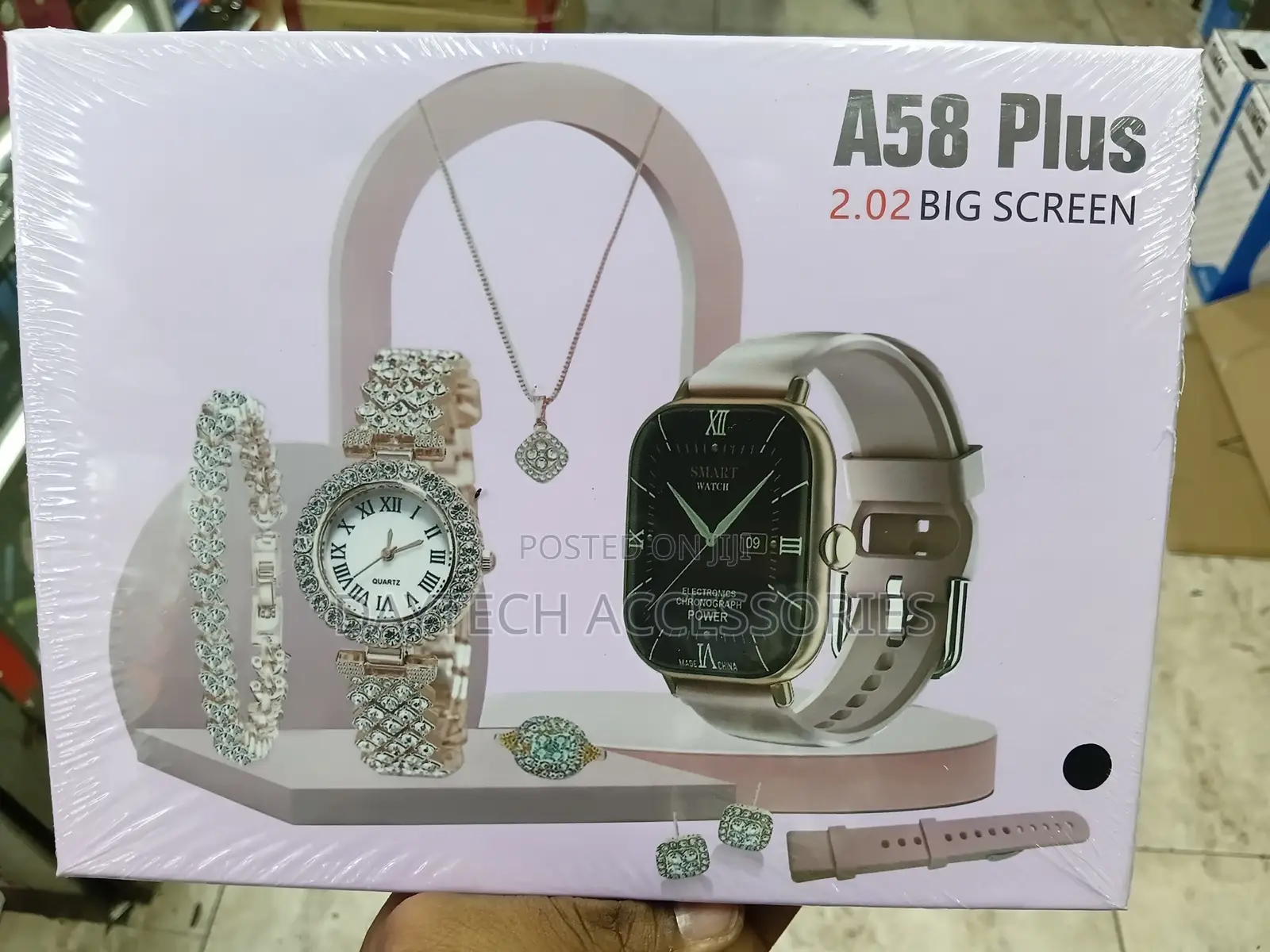 A58 Plus 2.02 Big Screen Women's Luxury Smart Watch Gift Set.