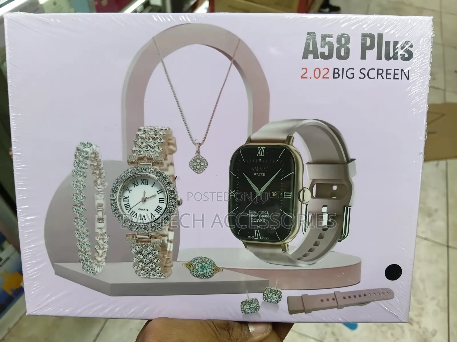 A58 Plus 2.02 Big Screen Women's Luxury Smart Watch Gift Set.