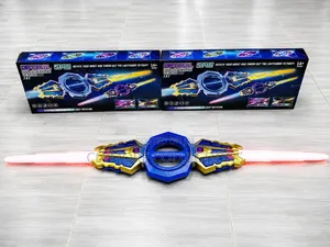 Retractable Optical Spin Double-Edged LED Toy Sword - Rechargeable