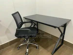 Generic Study Desk With a Bookshelf