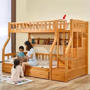 Bunk Bed; Strong Wooden Bunk Bed Frame for Home and Guest Rooms