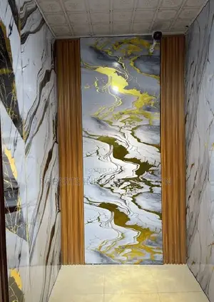 Dramatic Streak PVC Marble Sheet for Interior