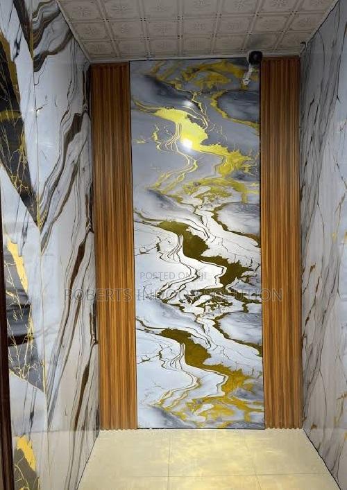 Dramatic Streak PVC Marble Sheet for Interior - thumbnail 2
