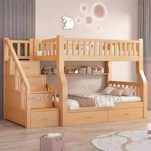 Bunk Bed; Strong Wooden Bunk Bed Frame for Home and Guest Rooms