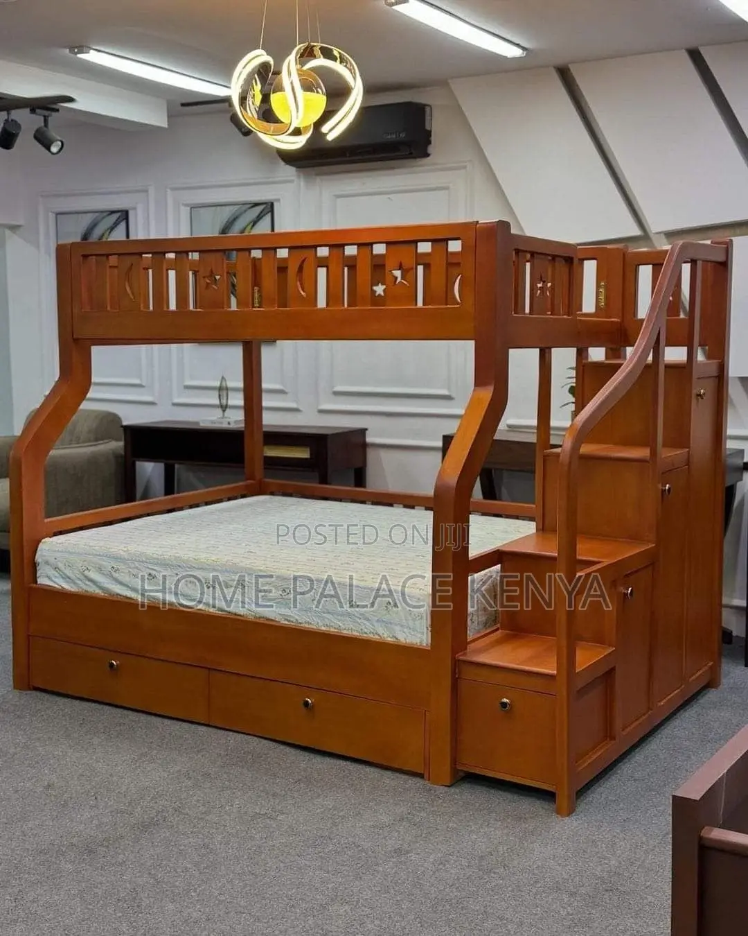 Bunk Bed; Strong Wooden Bunk Bed Frame for Home and Guest Rooms