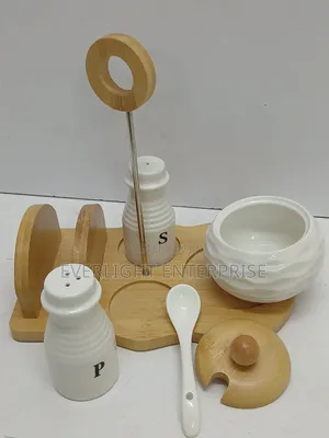 Salt, Pepper,Sugar Dish + Serviette Holder Available