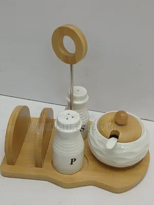 Salt, Pepper,Sugar Dish + Serviette Holder Available