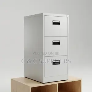 Metallic 3-Drawer Home Filling Cabinet.