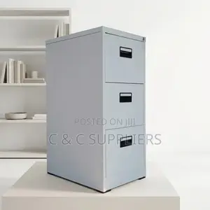 Metallic 3-Drawer Home Filling Cabinet.