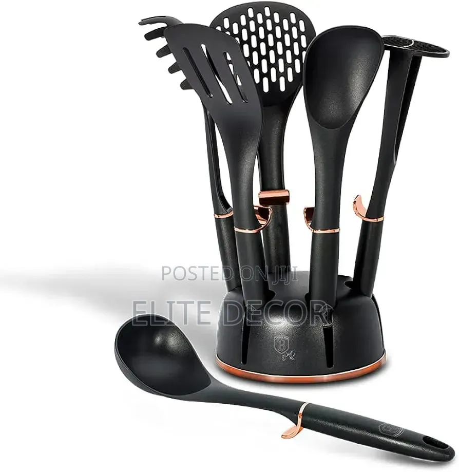 Haus Roland 7-Piece Rotating Silicone Kitchen Utensil Set