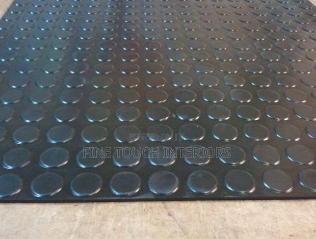 Black Rubber Coin Carpets