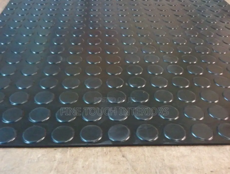 Black Rubber Coin Carpets