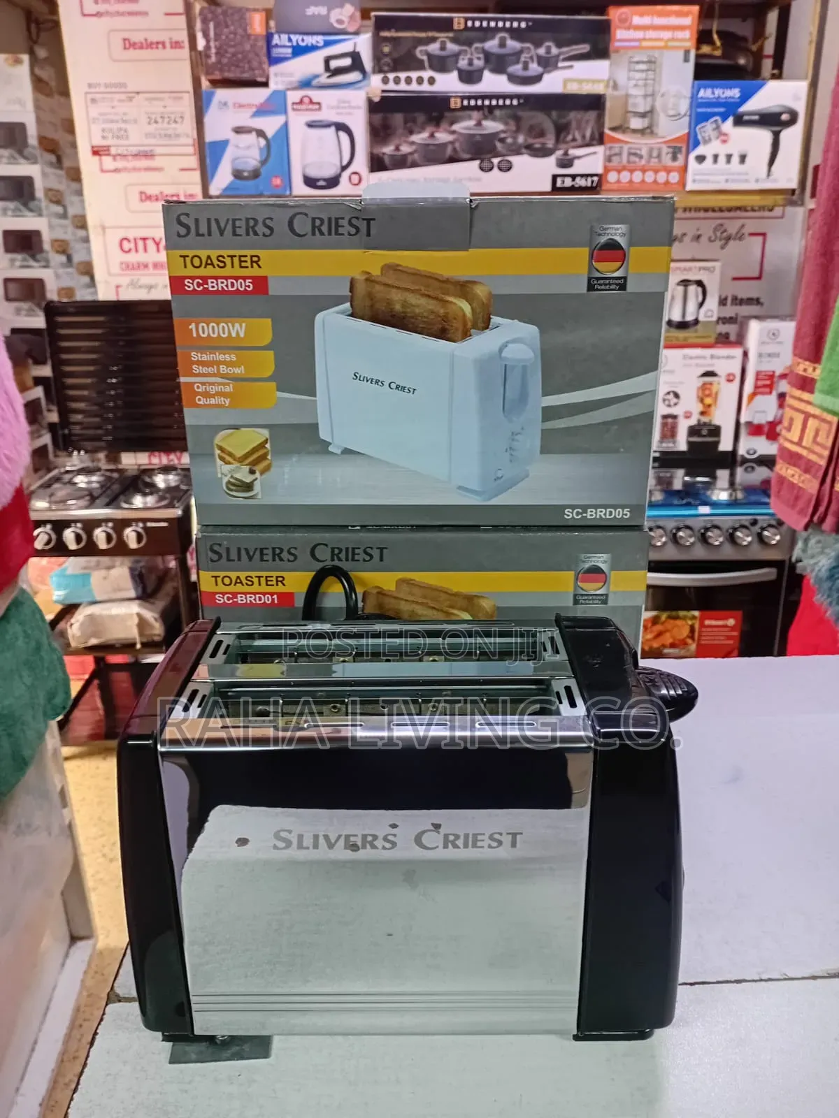 Silver Criest 2-Slice Toaster | 1000W Bread Toaster