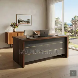 Office Desk; 1.4 Meter Home Office Desk With Pedestal Cabinet