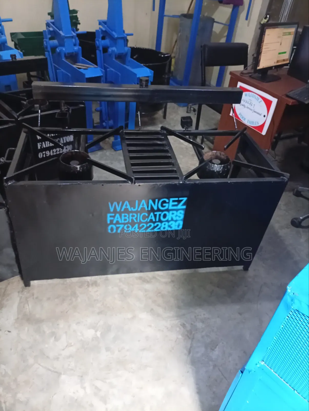 Double Burner Used Oil Jiko | Commercial Waste Oil Stove