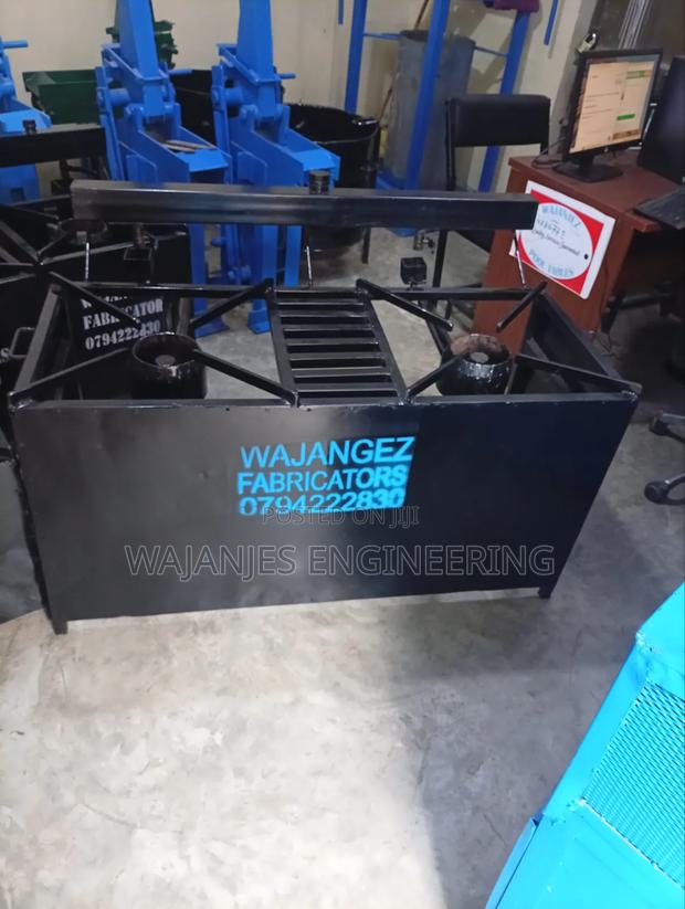 Double Burner Used Oil Jiko | Commercial Waste Oil Stove