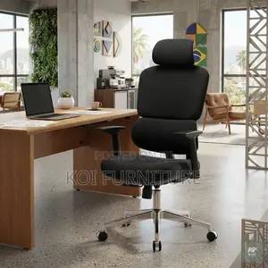 Office Chairs; Black Fabric Recliner High Back Orthopedic Seats