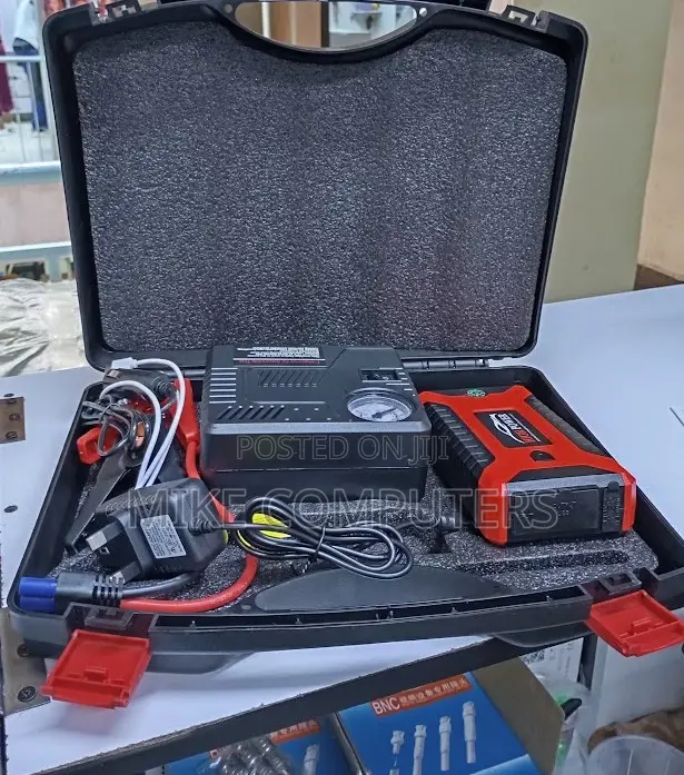 Portable 99800mAh Car Battery Jump Starter & Tyre Inflator