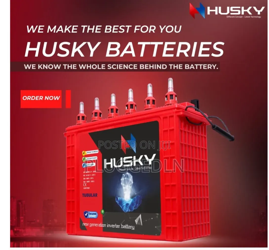 Husky 100Ah Tall Tubular Inverter and Solar Battery