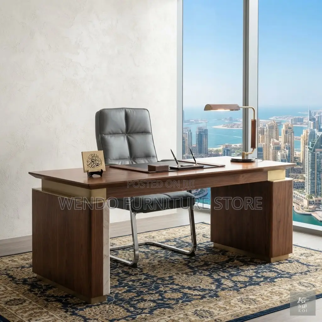 Office Chairs; Leather High Backrest Office Seat With Sled Base Legs