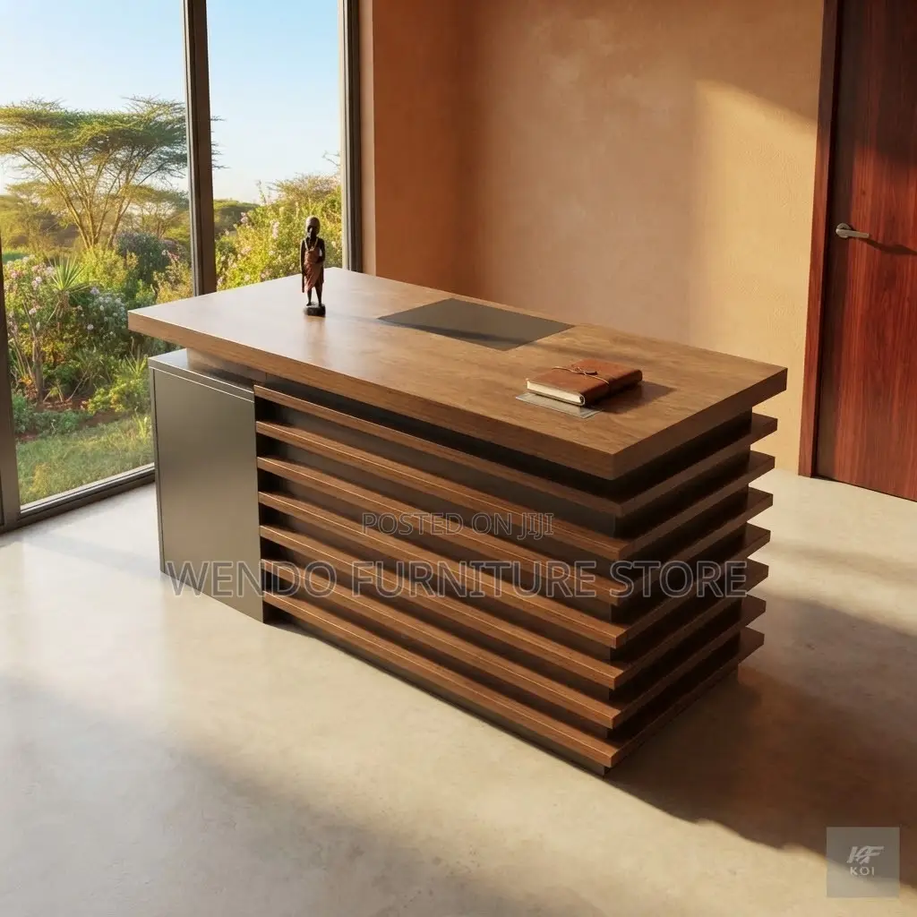 Office Desk; 1.4 Meter Gold Executive Top Style Home Office Desk