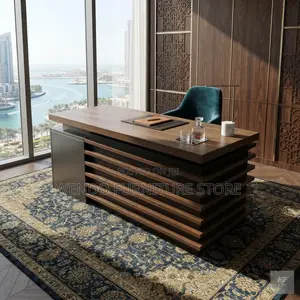 Office Desk; 1.4 Meter Gold Executive Top Style Home Office Desk