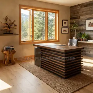 Office Desk; 1.4 Meter Gold Executive Top Style Home Office Desk