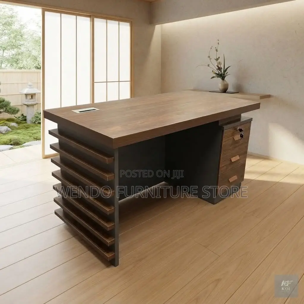 Office Desk; 1.4 Meter Gold Executive Top Style Home Office Desk