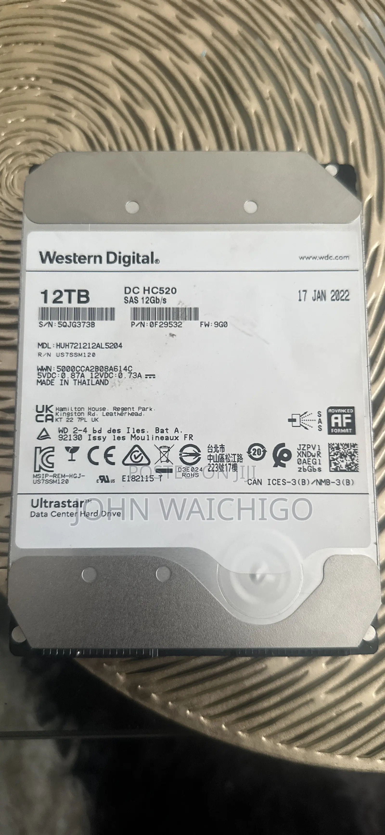 12tb Hard Drive Western Digital