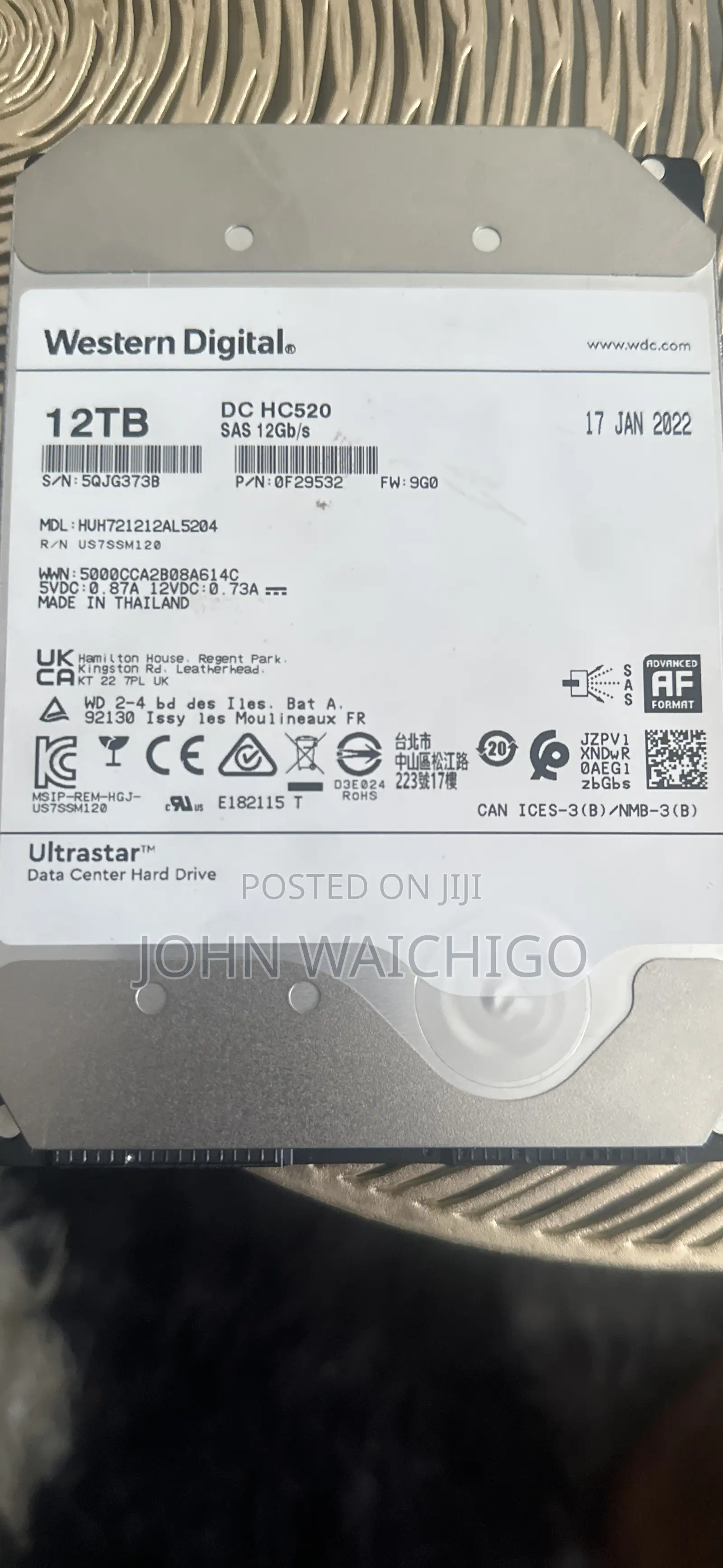 12tb Hard Drive Western Digital