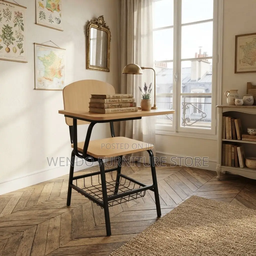 Home Desk; Ergonomic Wooden Schools Mid Backrest Chairs