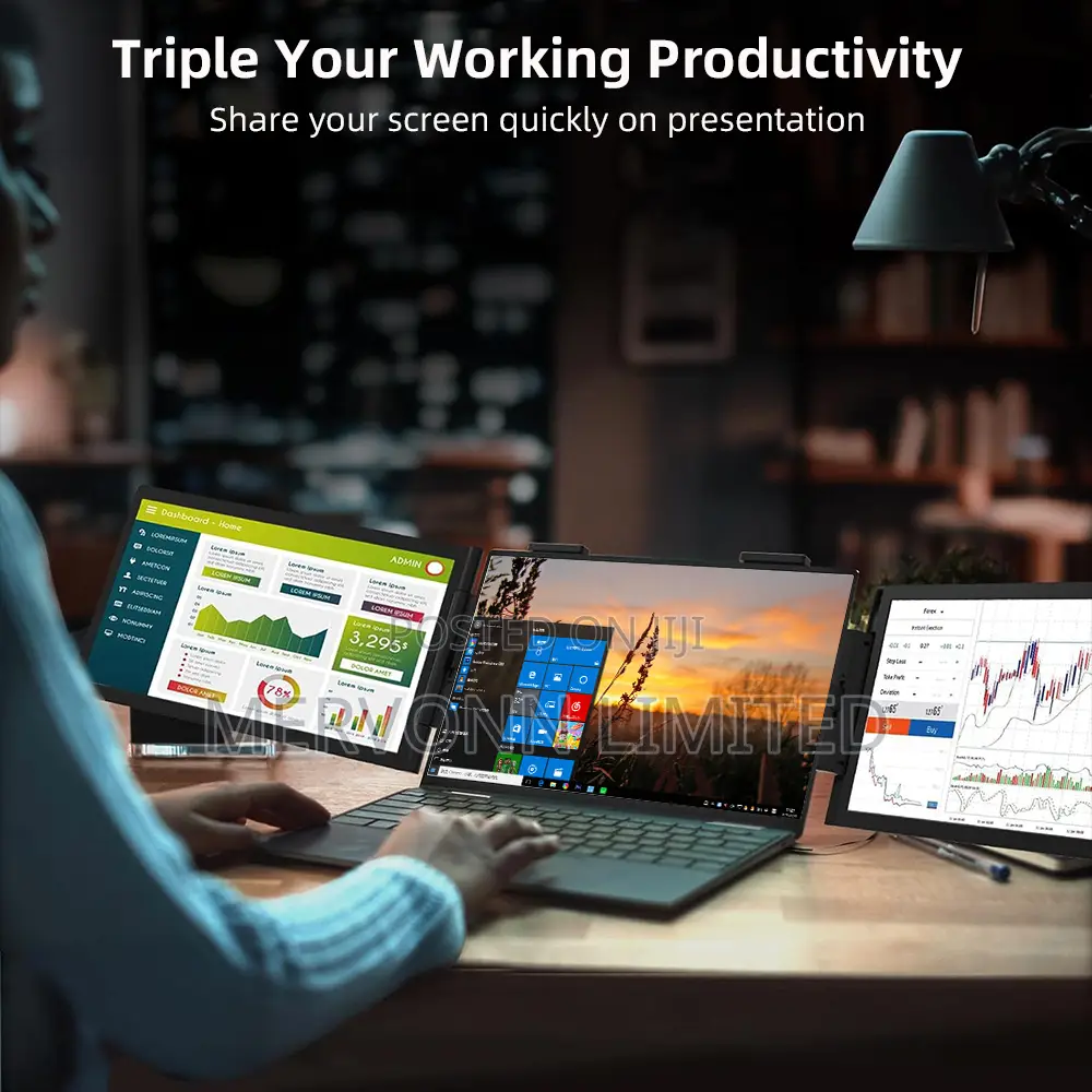 14" Triple Laptop Monitor Extender