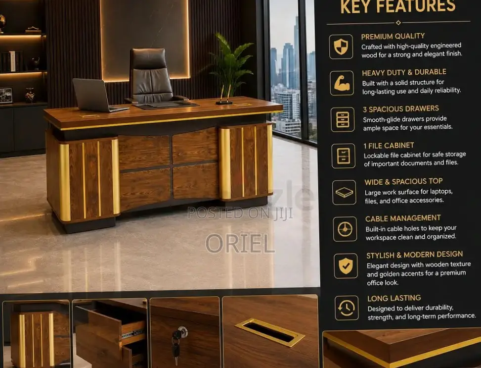 Modern Executive Office Desk : 1.4M Advanced Desk in Kenya