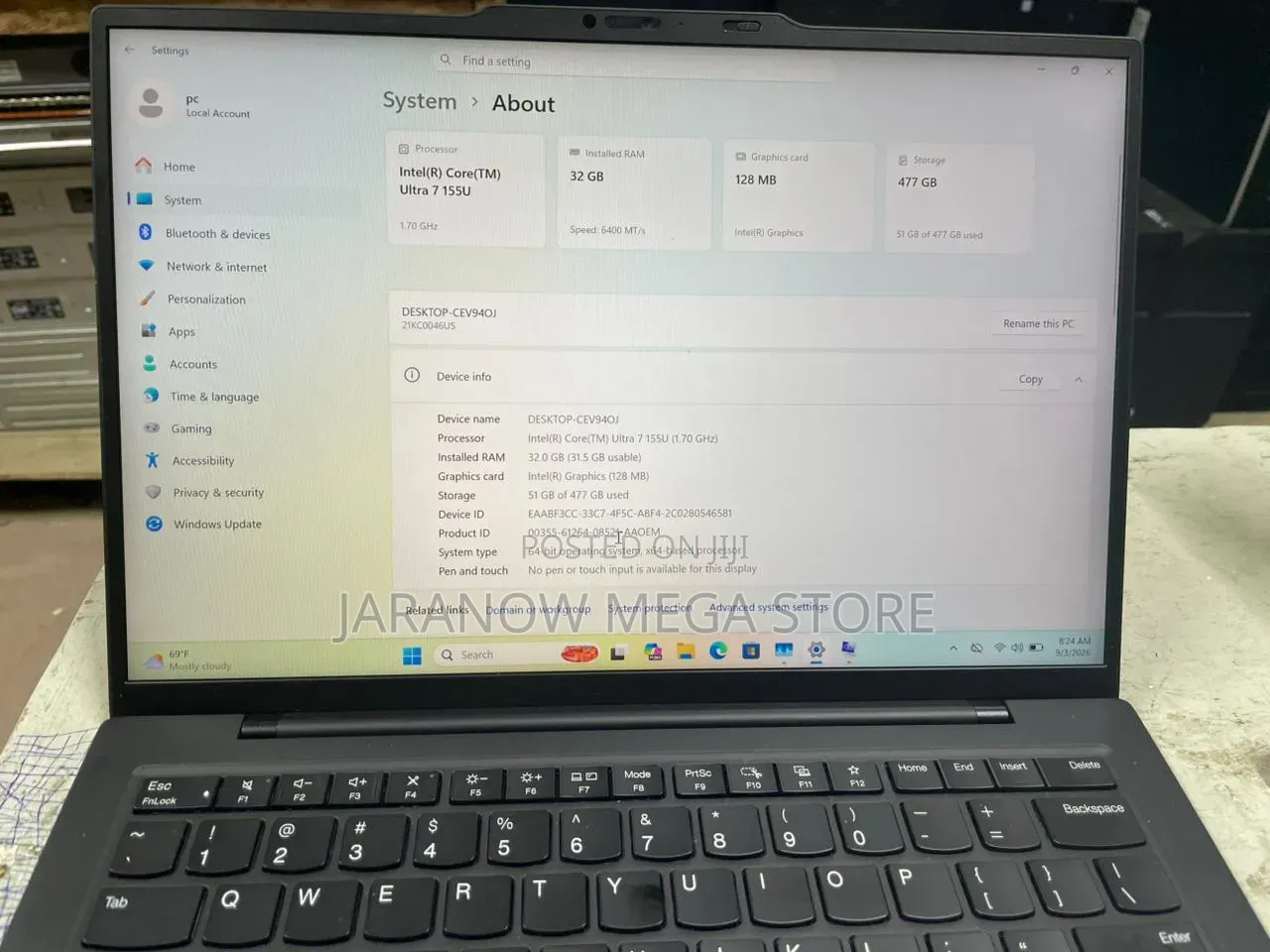 Lenovo ThinkPad X1 Carbon Gen11 32GB Intel Core Ultra 7 SSD 512GB