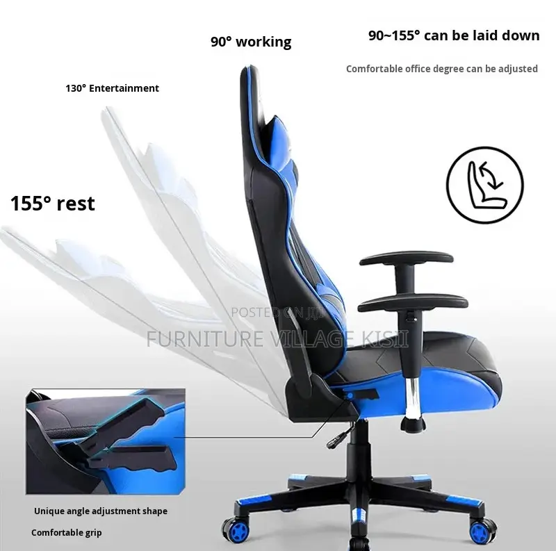 Office Chair; High Back Leather Gaming Chair