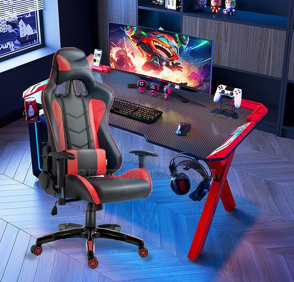 Office Chair; High Back Leather Gaming Chair