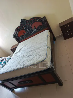Mahogany Bed and Mattress