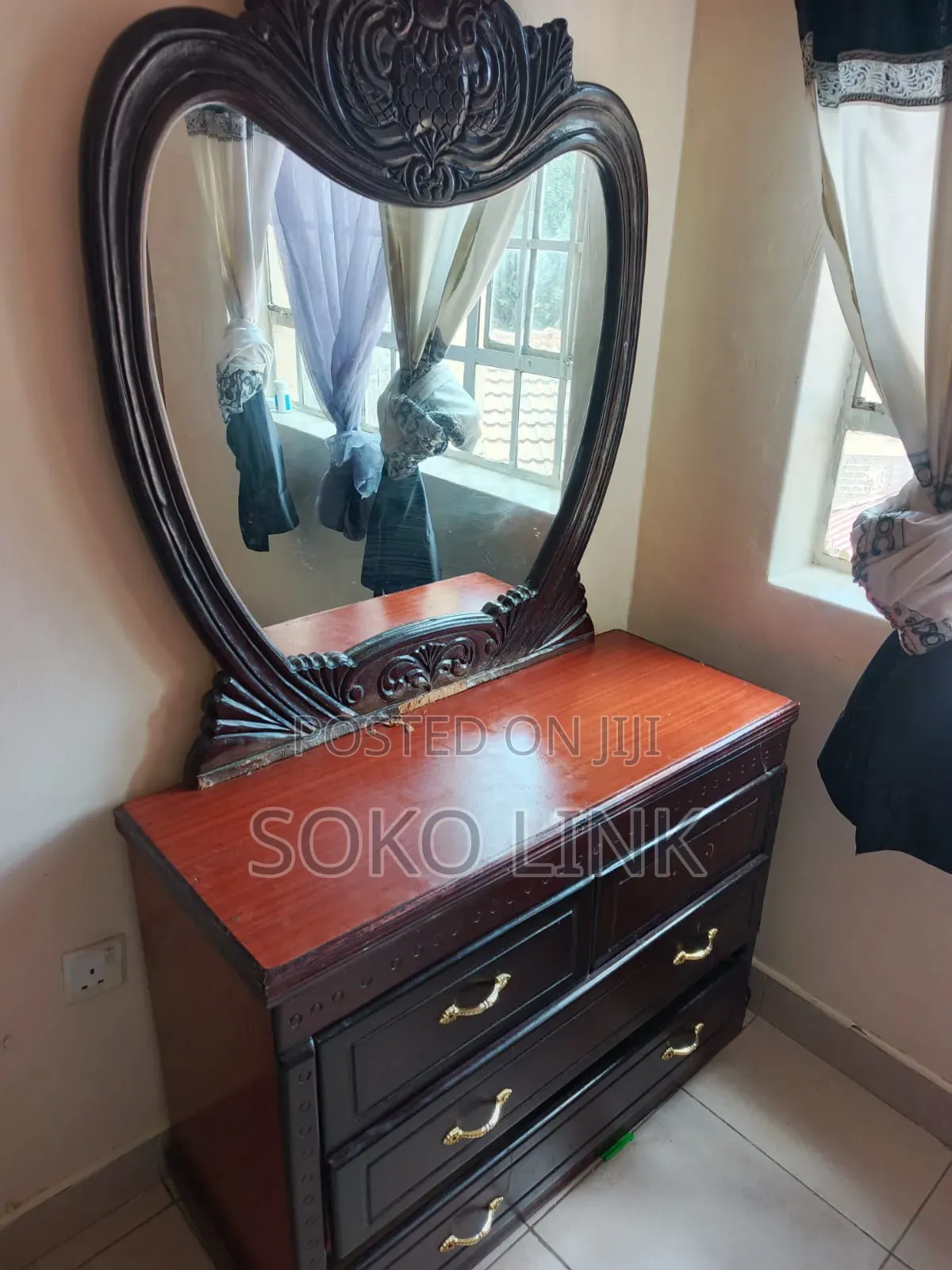 Mahogany Bed and Mattress