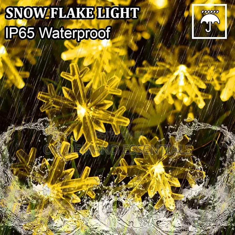 10M Led Snowflake Holiday Garland Curtain Lights