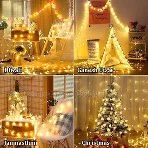 10M Led Snowflake Holiday Garland Curtain Lights