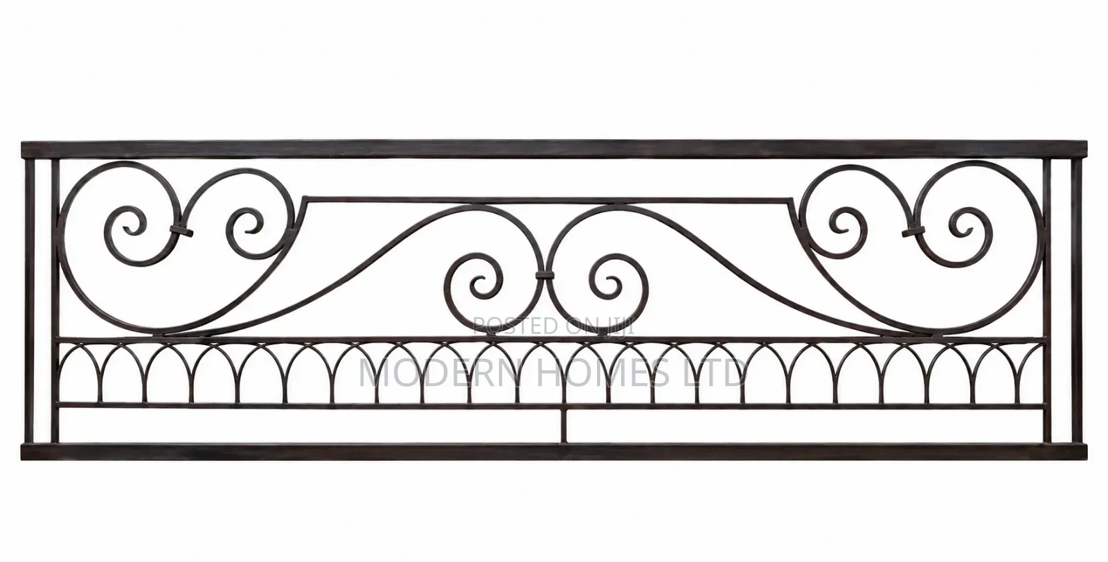Custom Decorative Wrought Iron Grill / Boundary Wall Fence in Kenya