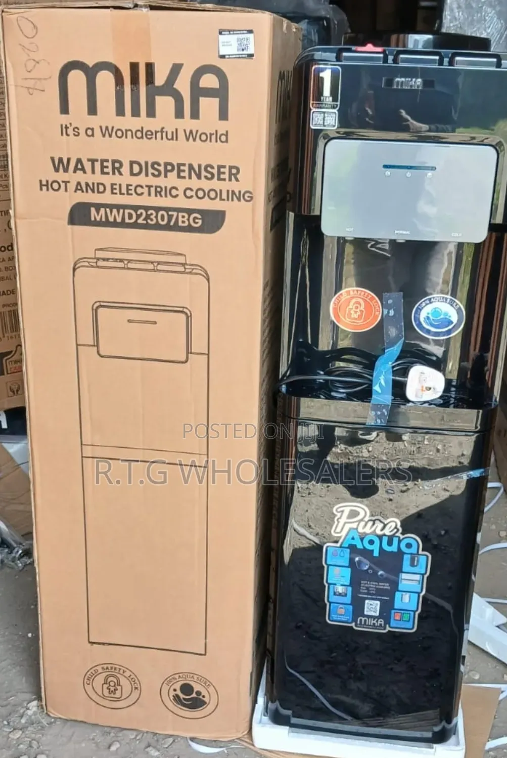 Mika MWD2307BG. 3 Taps; Hot, Normal, Electric Cooling Water Dispenser