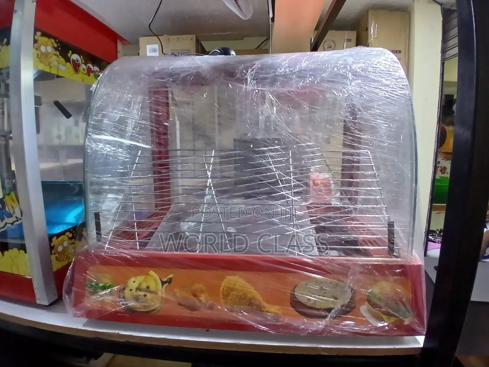 Commercial Curved-Glass Electric Food Warmer and Display Showcase
