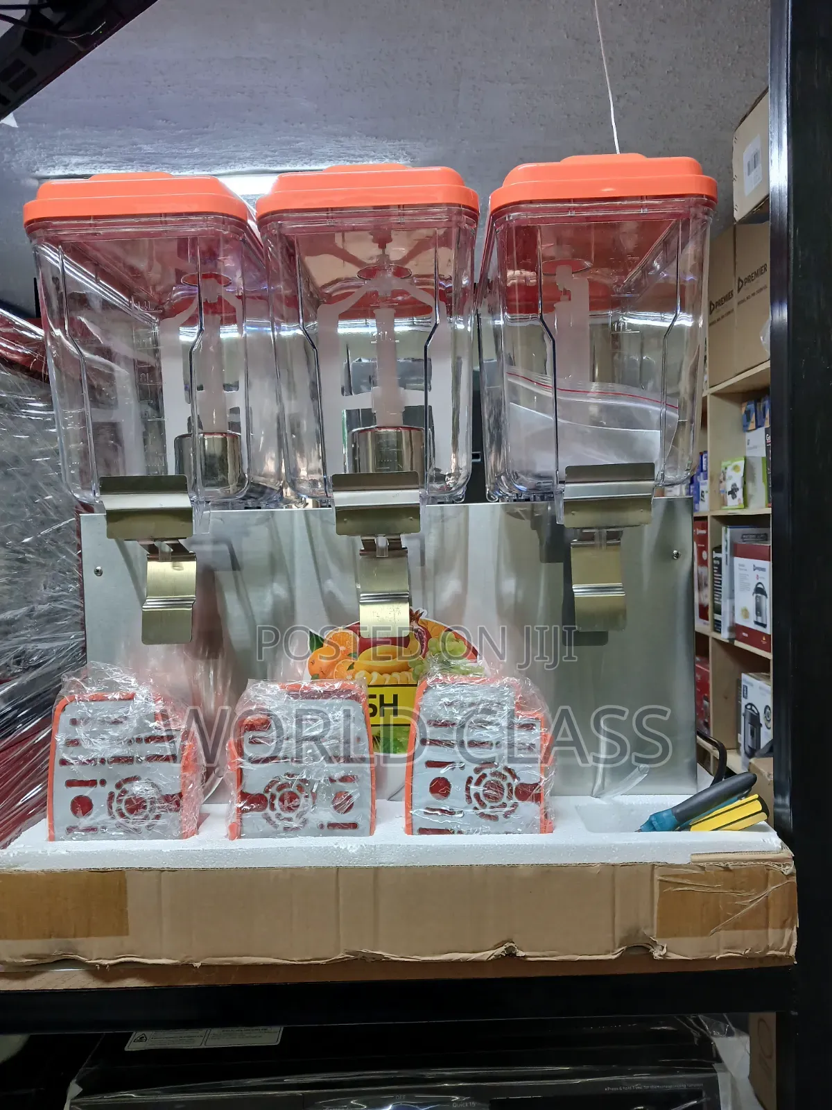 Commercial Triple-Tank Electric Juice Dispenser