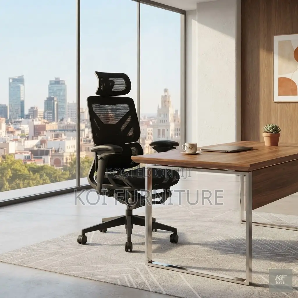 Office Chairs; Fabric Orthopedic Executive Office Chair With Footrest