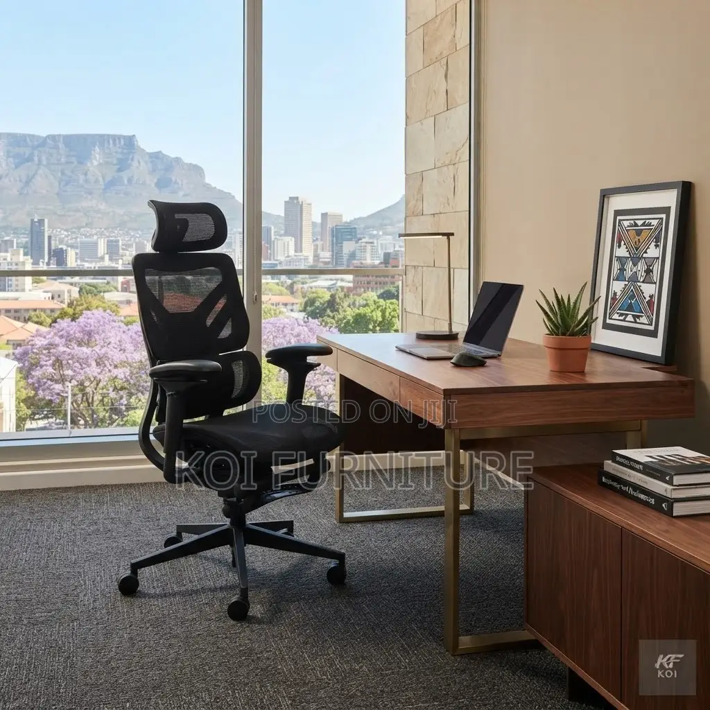 Office Chairs; Fabric Orthopedic Executive Office Chair With Footrest