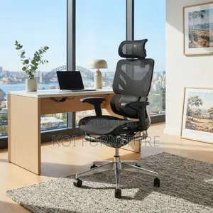 Office Chairs; Fabric Orthopedic Executive Office Chair With Footrest
