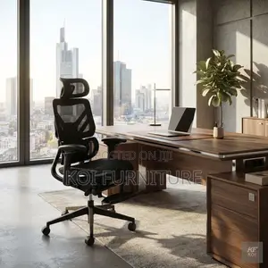 Office Chairs; Fabric Orthopedic Executive Office Chair With Footrest