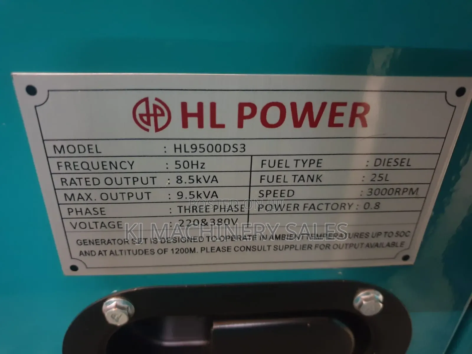 Hl Power Generator 9.5kva Diesel