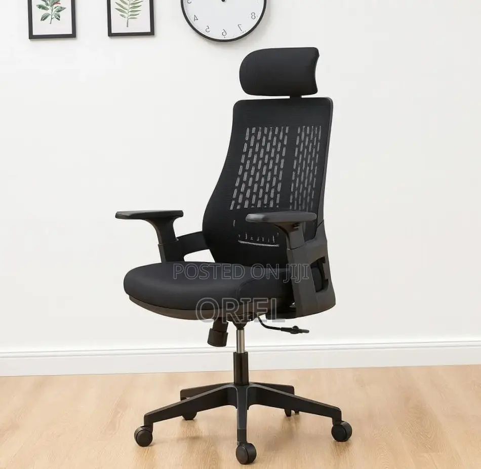 Office Chair : Black Ergonomic Orthopedic Chair